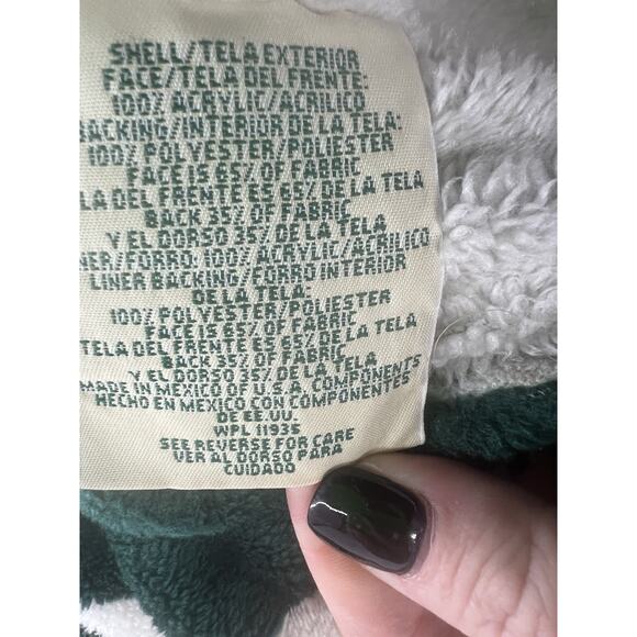 Vintage 1990s St Johns Bay Fleece Zip Up Medium Zip Cozycore Gorpcore Hooded Y2K - Picture 12 of 16